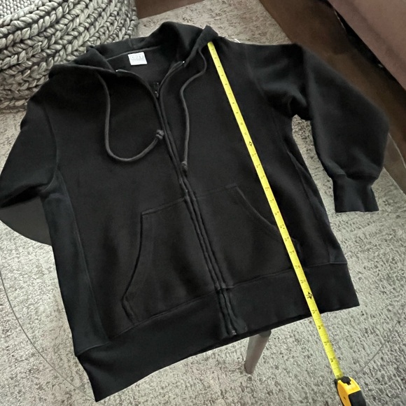 Aritzia Tna Cozy Fleece Boyfriend Zip Up Hoodie in Black Size 2XS - Picture 10 of 14